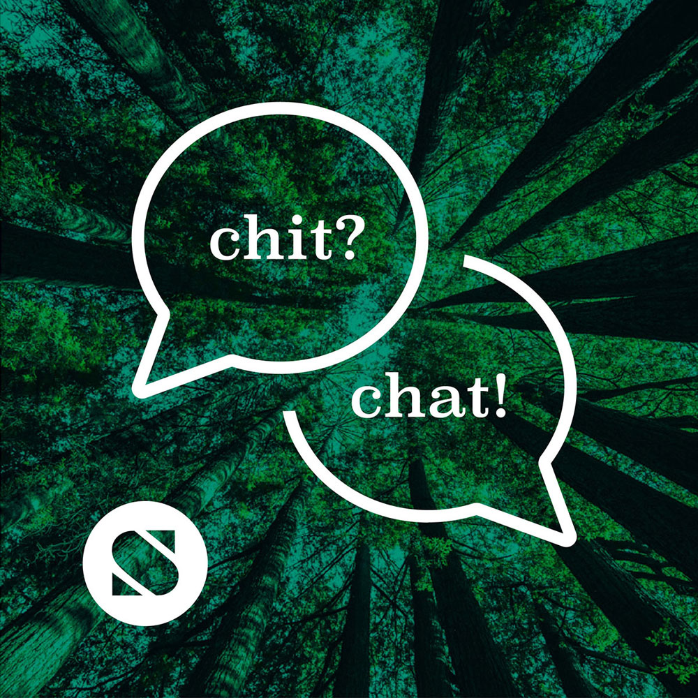speech bubbles with the words chit chat